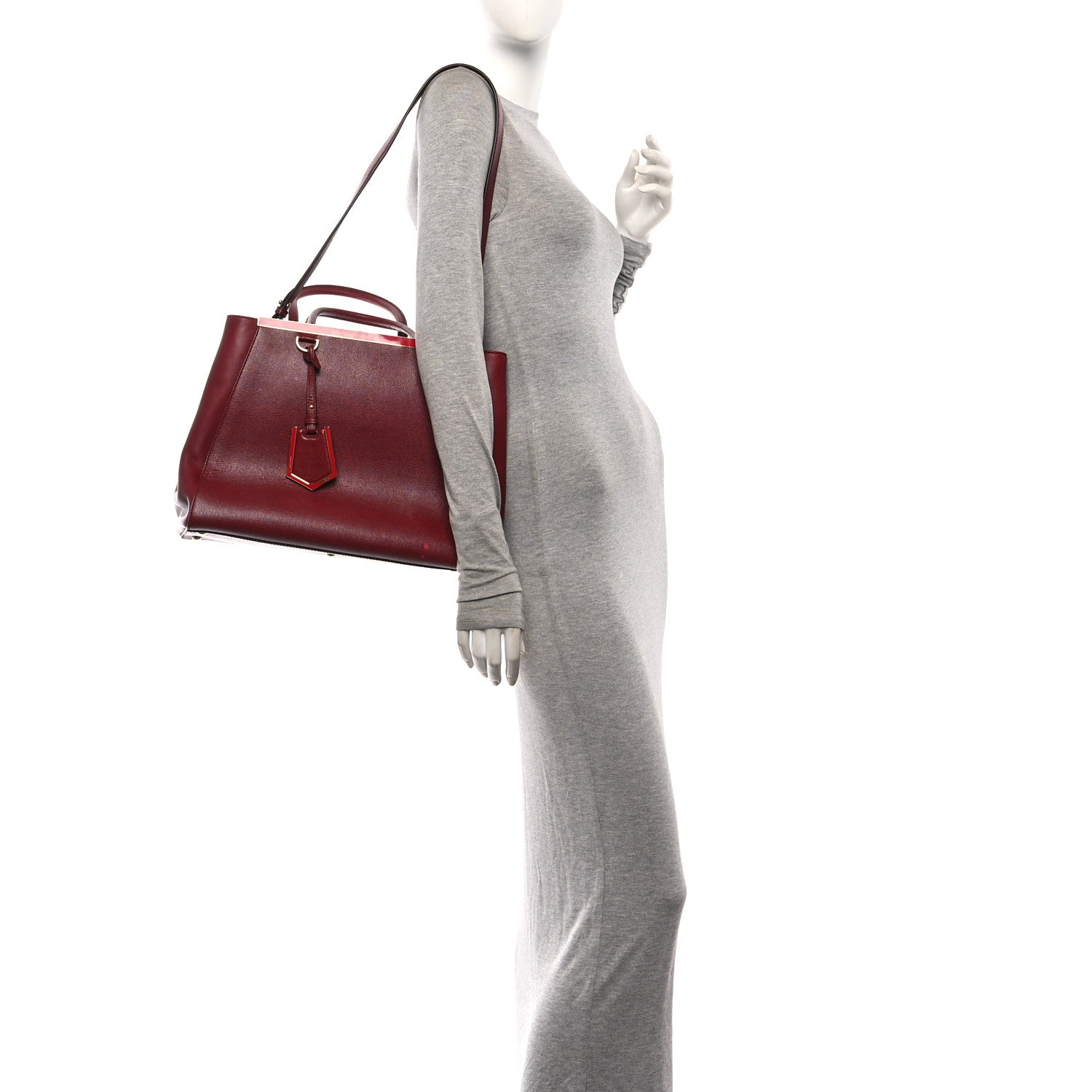 Vitello Elite Regular 2Jours Tote Rosso Scuro Ciliegia - Image 2