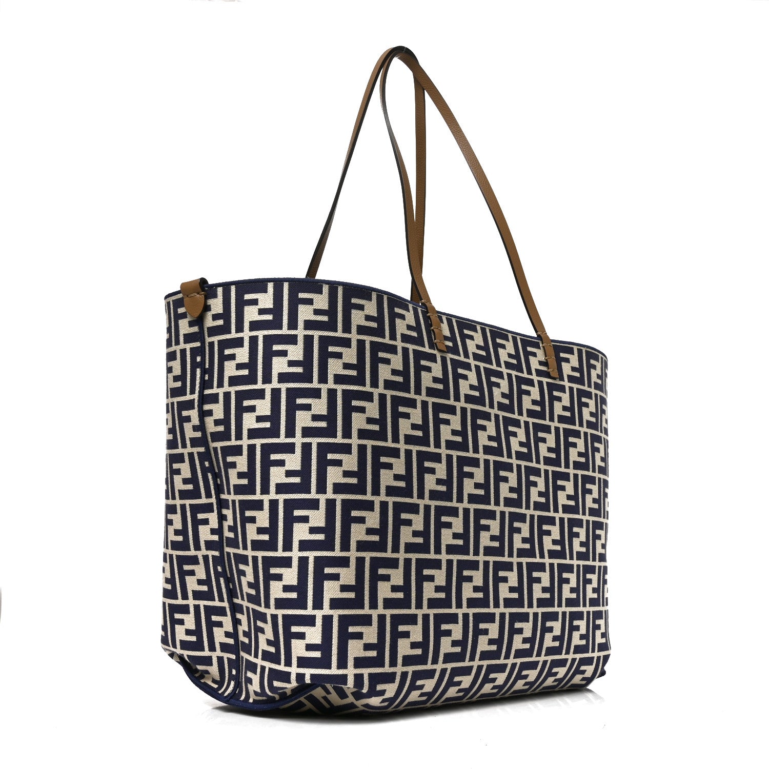 Pequin Vitello Reversible Large Shopping Tote Midnight Blue - Image 5