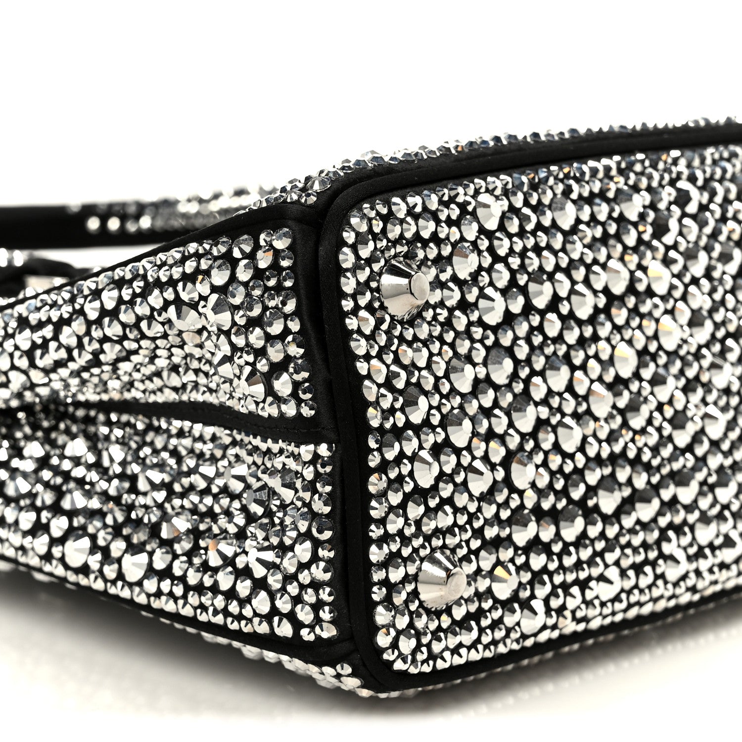 Satin Crystal Mini Galleria Double Zip Tote Metal - Image 9