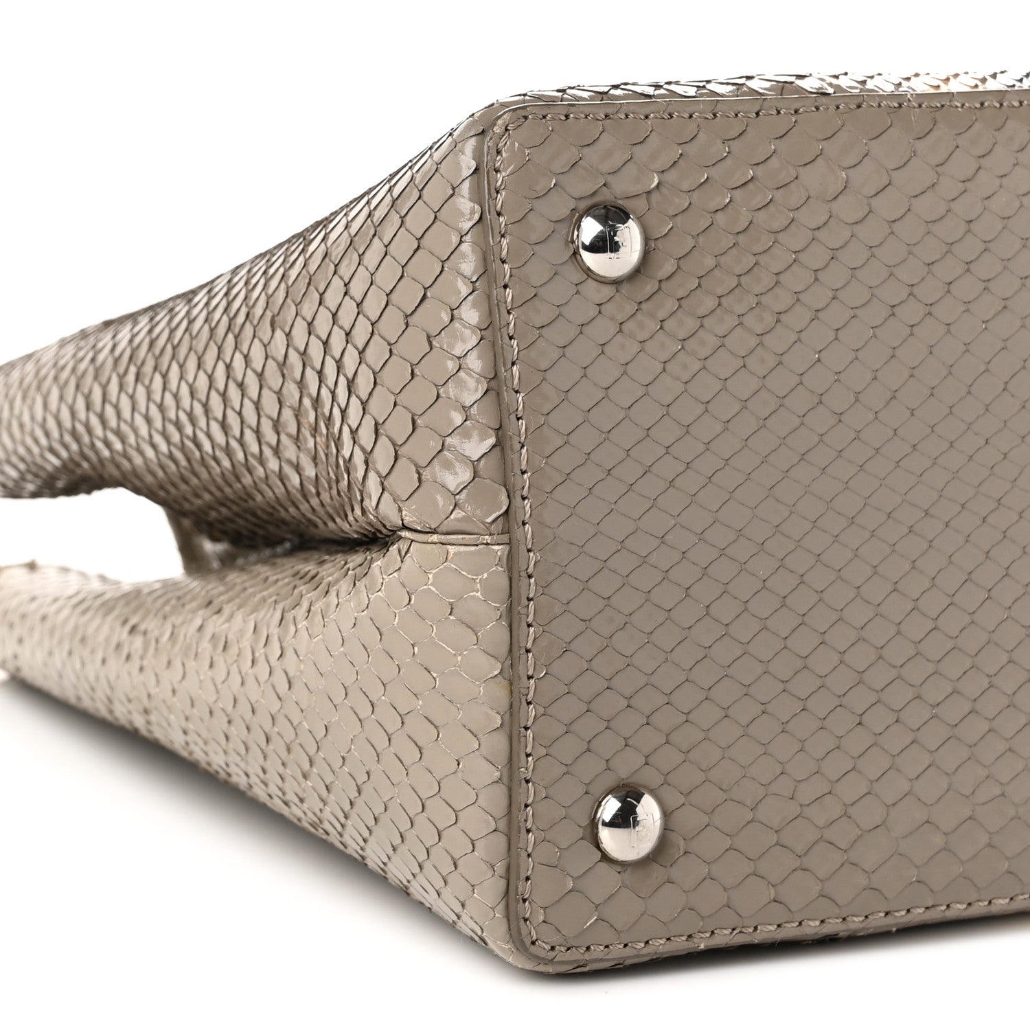 Snakeskin Petite 2Jours Tote Beige Multicolor - Image 8