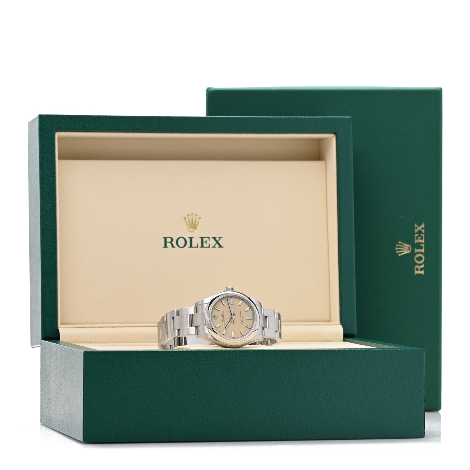 Stainless Steel 31mm Oyster Perpetual Watch Beige 277200 - Image 5