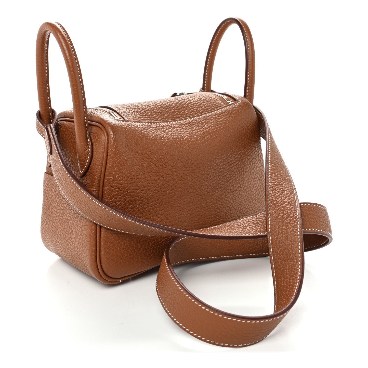 Taurillon Clemence Mini Lindy 20 Gold - Image 3