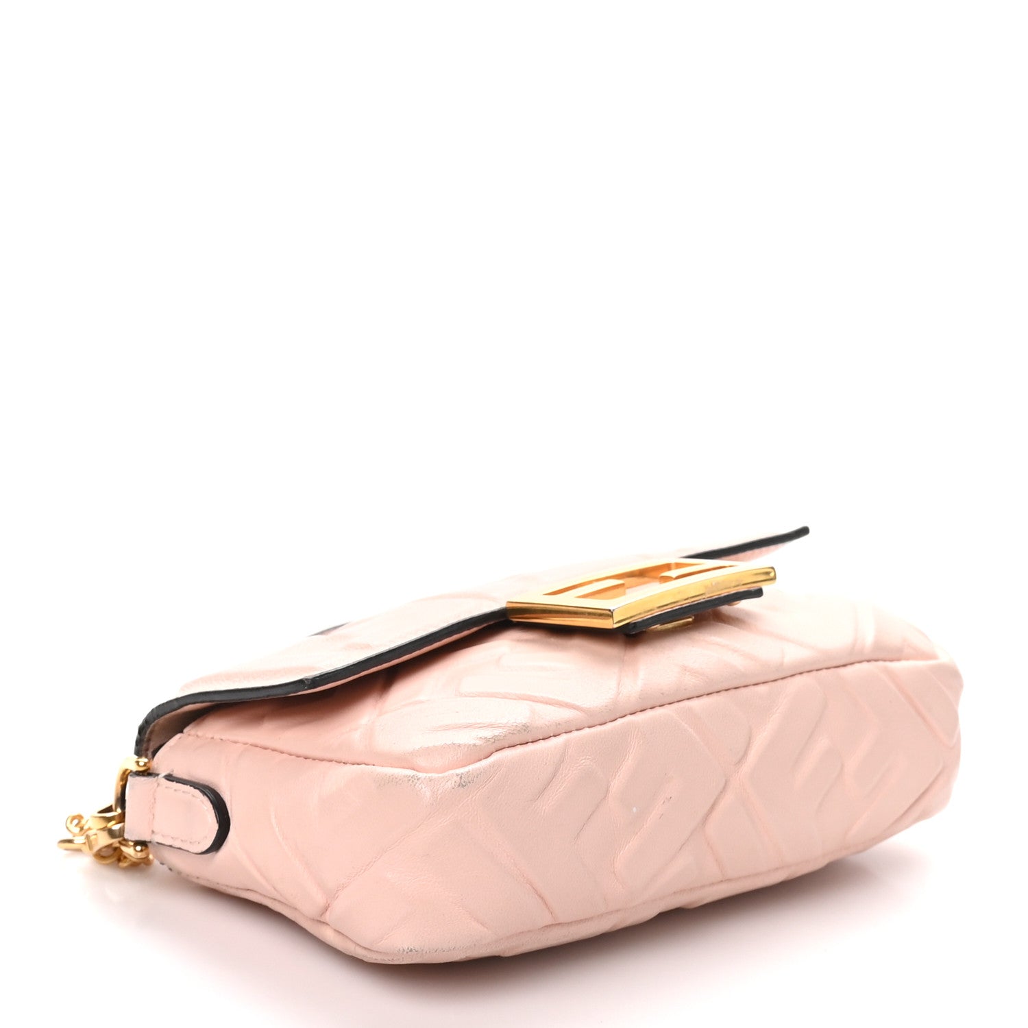 Nappa FF 1974 Embossed Mini Baguette Rosa Quarzo - Image 4