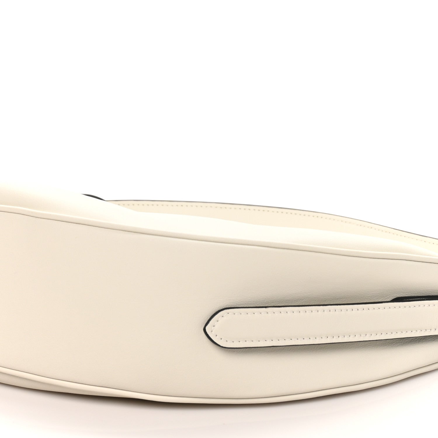 Soft Grain Calfskin Large Demi-Lune Shoulder Bag White - 图片 9