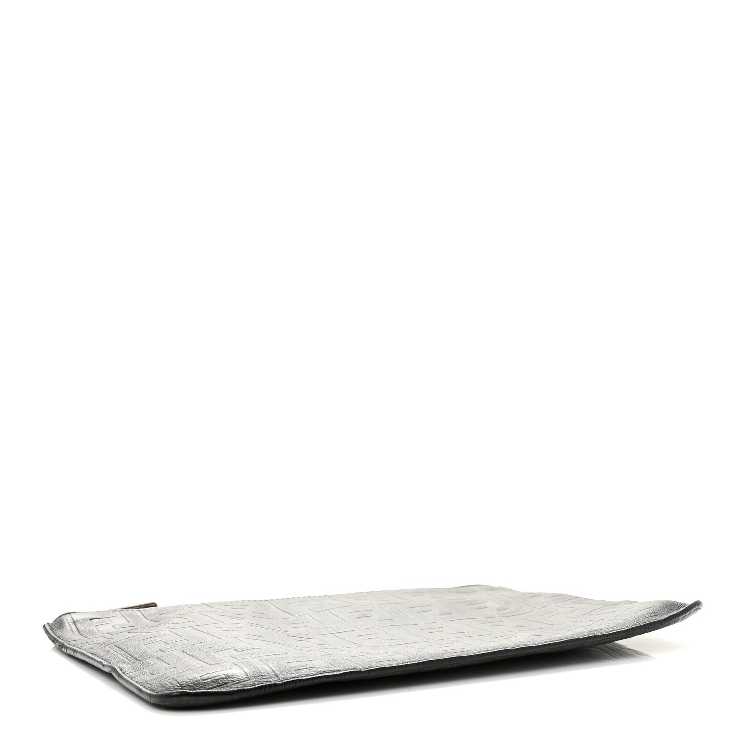 Vitello Grace FF 1974 Embossed Flat Pouch Anthracite - Image 4
