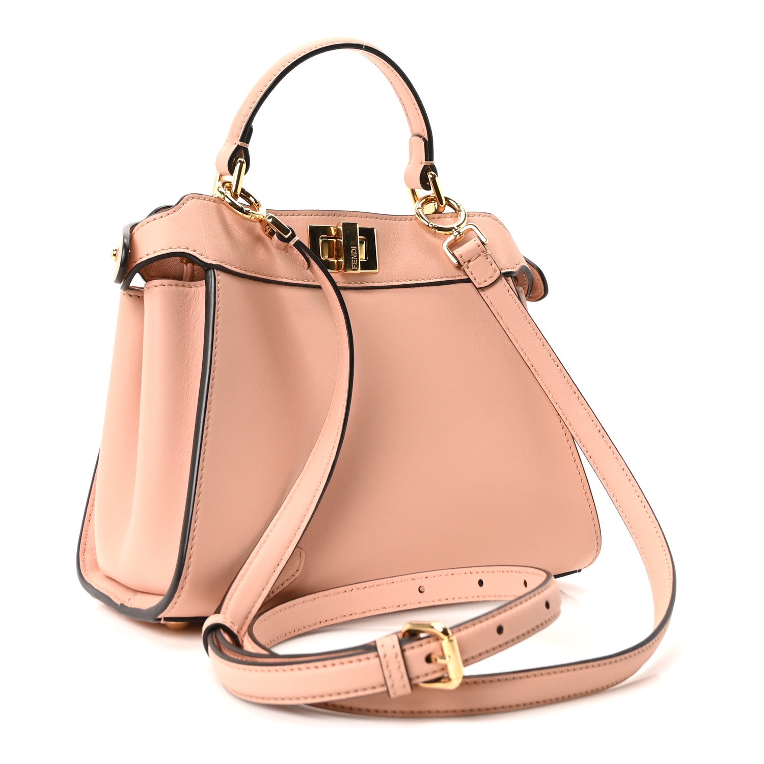 Nappa Pocket Mini Peekaboo Iconic Satchel Baby Pink - Image 3