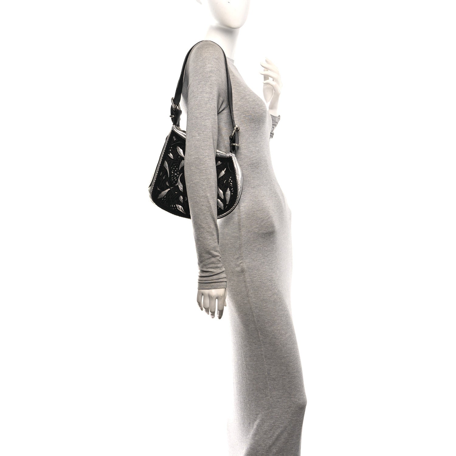 Calfskin Metal Small Oyster Black - Image 2