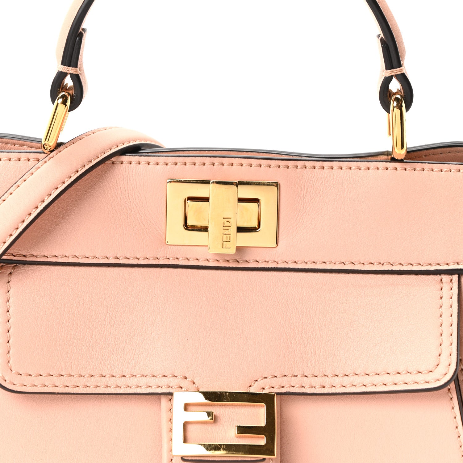 Nappa Pocket Mini Peekaboo Iconic Satchel Baby Pink - Image 8