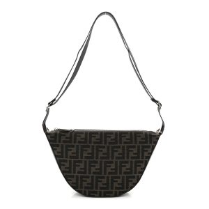 Fabric Jacquard FF Melon Bag Tobacco Black