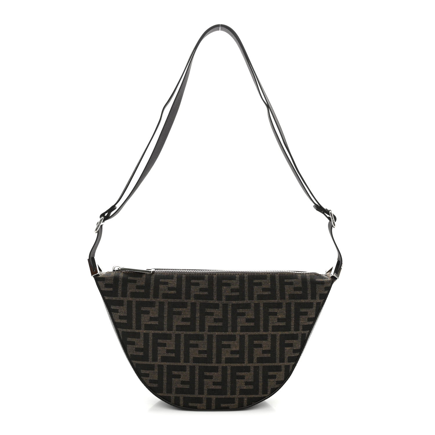 Fabric Jacquard FF Melon Bag Tobacco Black