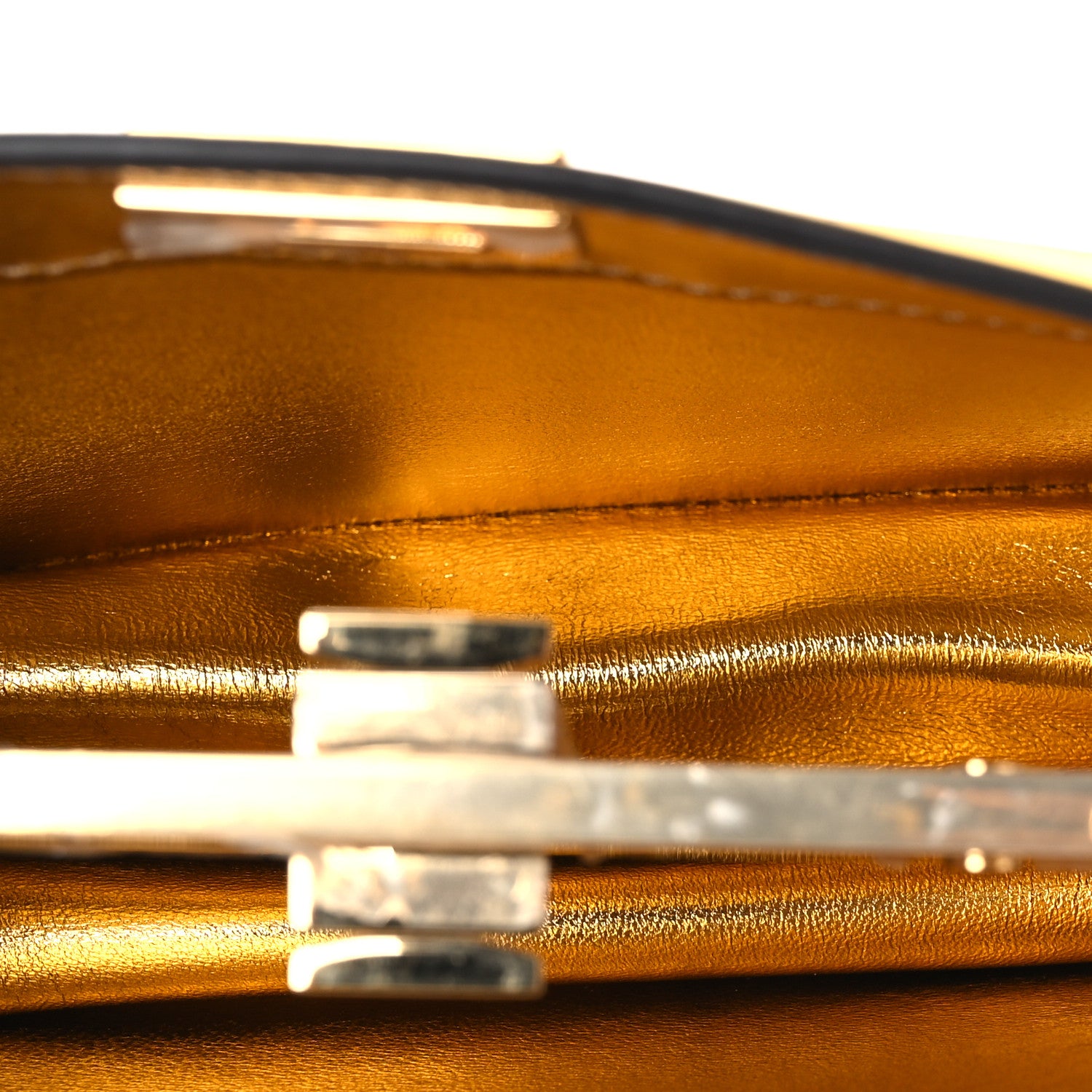 Nappa Small Peekaboo I SEE U East West Chain Satchel Limone - Image 5