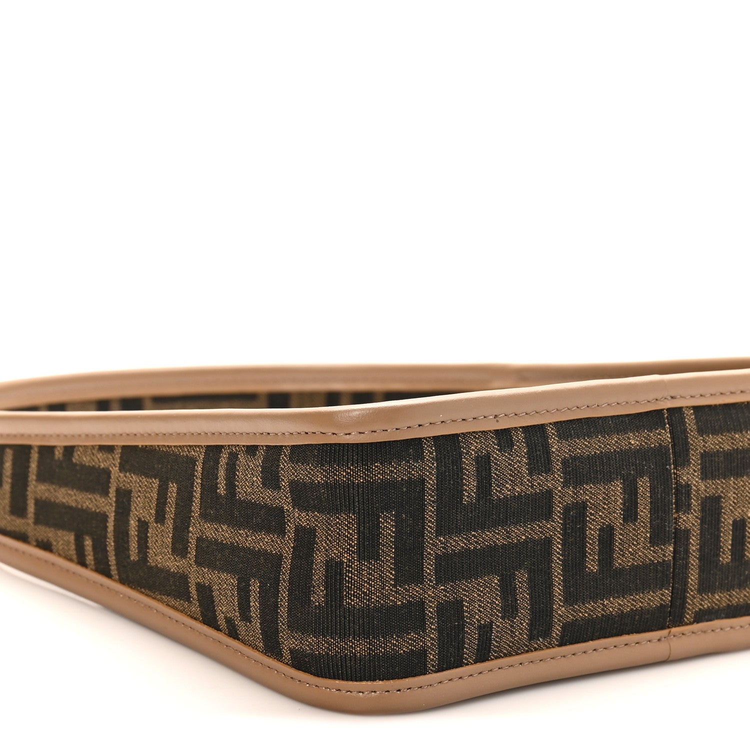 Fabric Jacquard Vitello Grace FF 1974 Mini Fendessence Shoulder Bag Tobacco Moro Ebano - Image 9