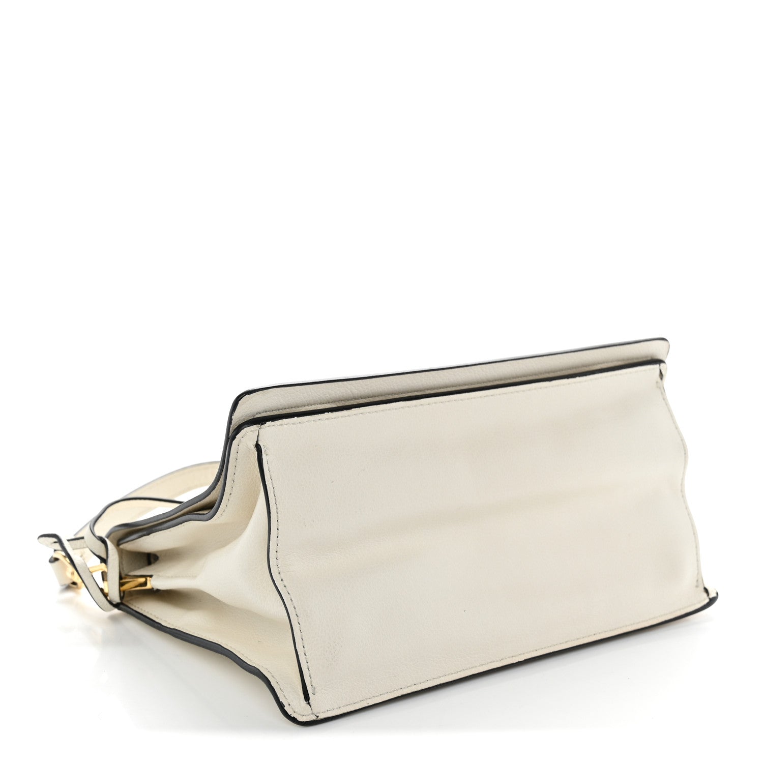 Glace Calf Shoulder Bag White - Image 4