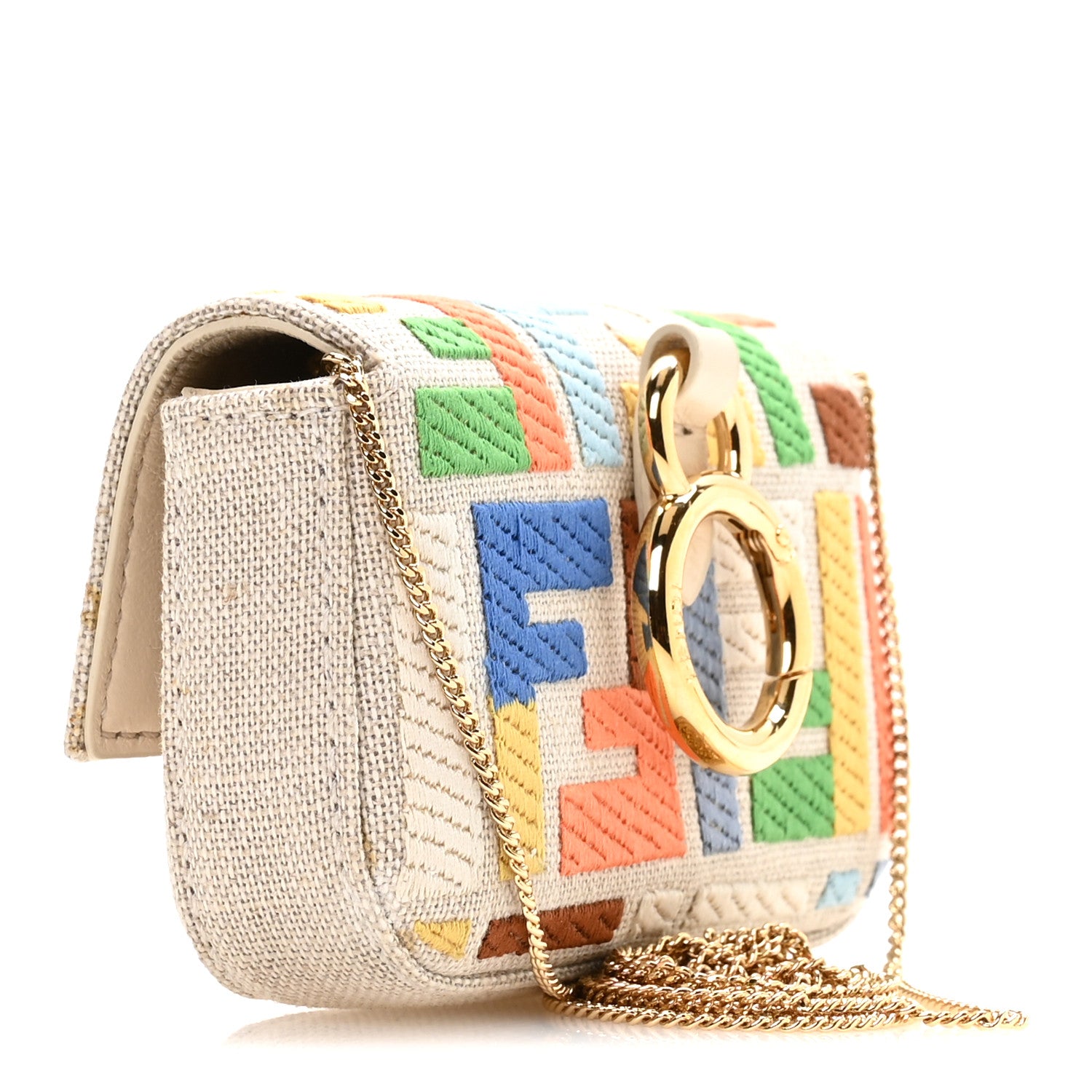 Kuban Canvas FF Embroidered Nano Baguette Charm Grezzo Multicolor - Image 3