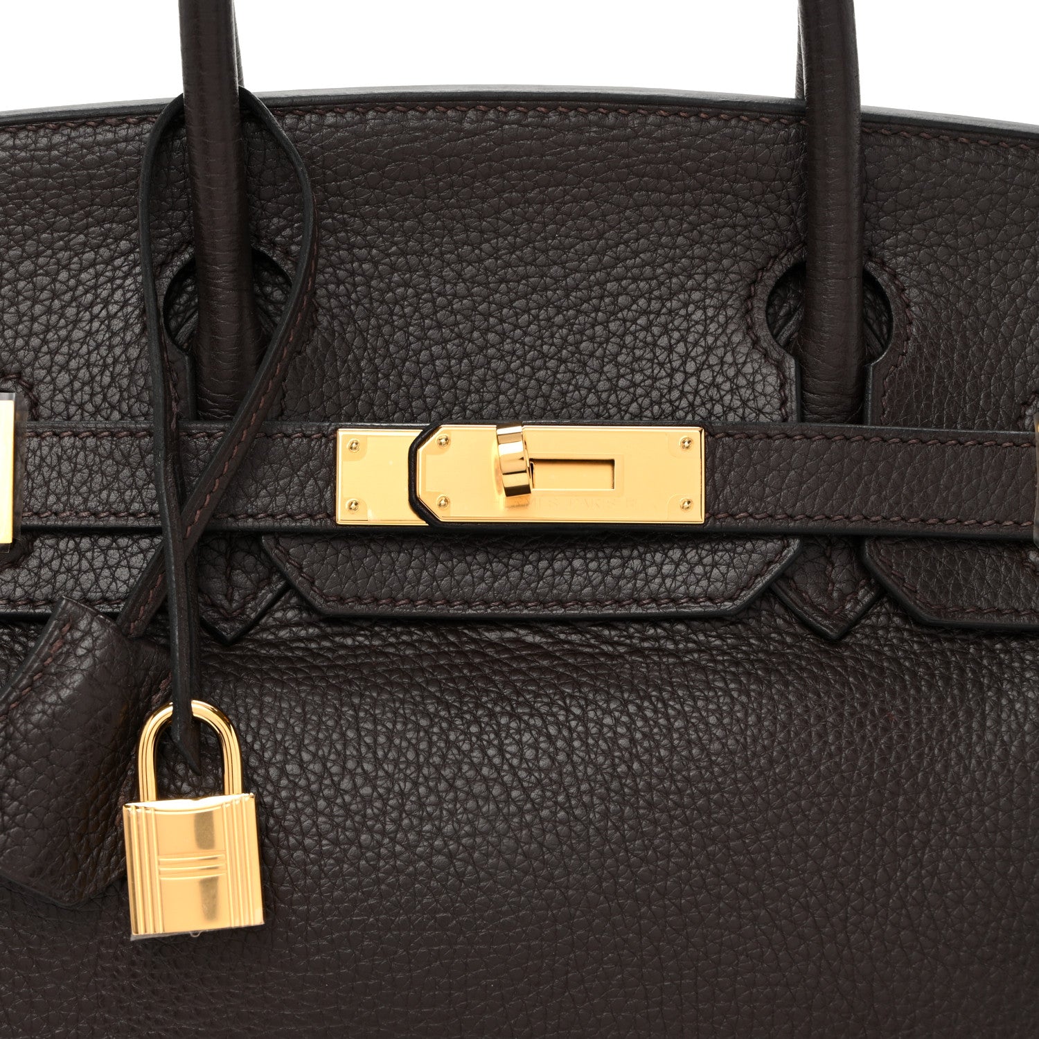 Taurillon Clemence Birkin 30 Chocolate - Image 8