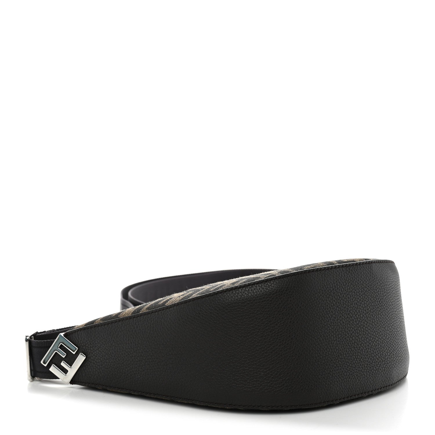 Fabric Jacquard FF Melon Bag Tobacco Black - Image 4