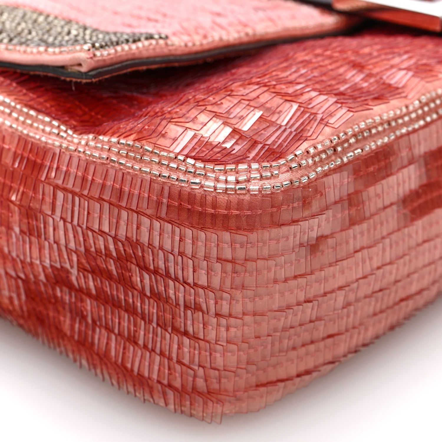 Sequin Snakeskin Re-Edition Baguette Pink - Image 8