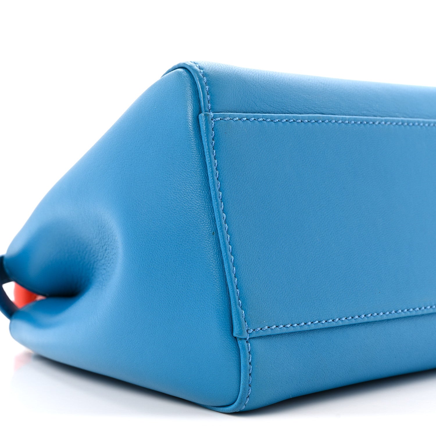 Nappa Colorblock Mini Peekaboo Iconic Satchel Blue Royal Papavero Cuoio - Image 10