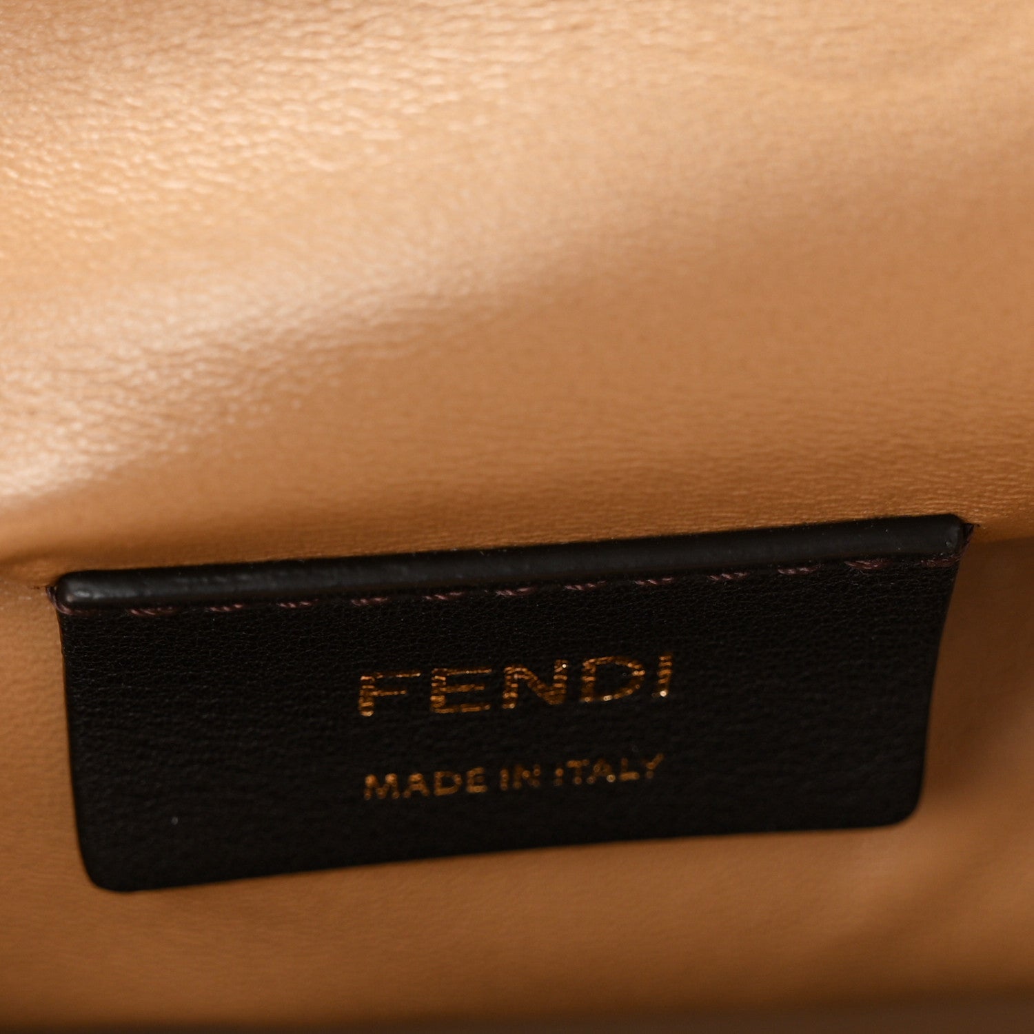 Flannel Karligraphy Embroidered Medium Fendi First Camel - Image 7