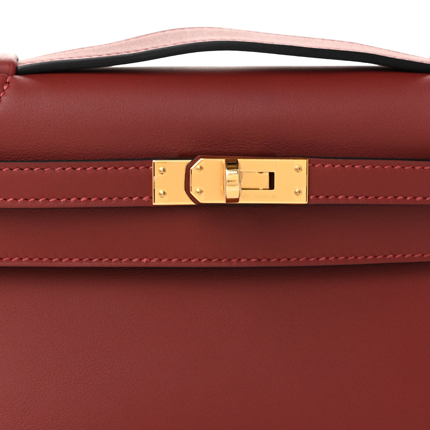 Swift Kelly Pochette Clutch Rouge H - Image 7
