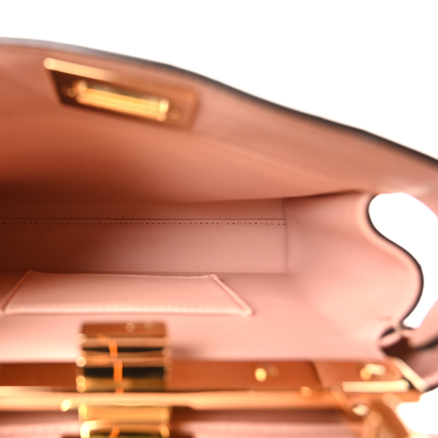 Nappa Pocket Mini Peekaboo Iconic Satchel Baby Pink - Image 5