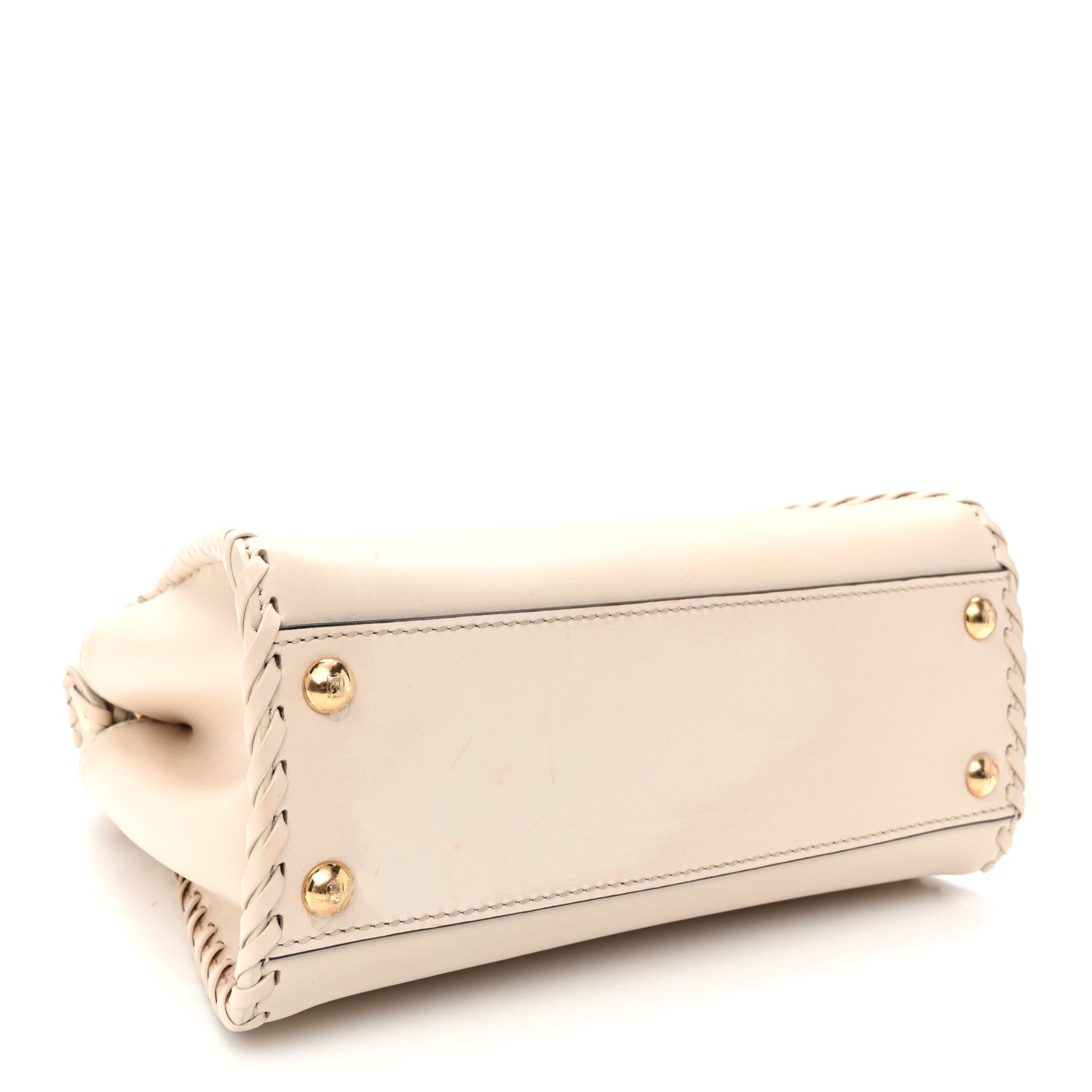 Nappa Interlace Mini Peekaboo Iconic Satchel Camelia - Image 4