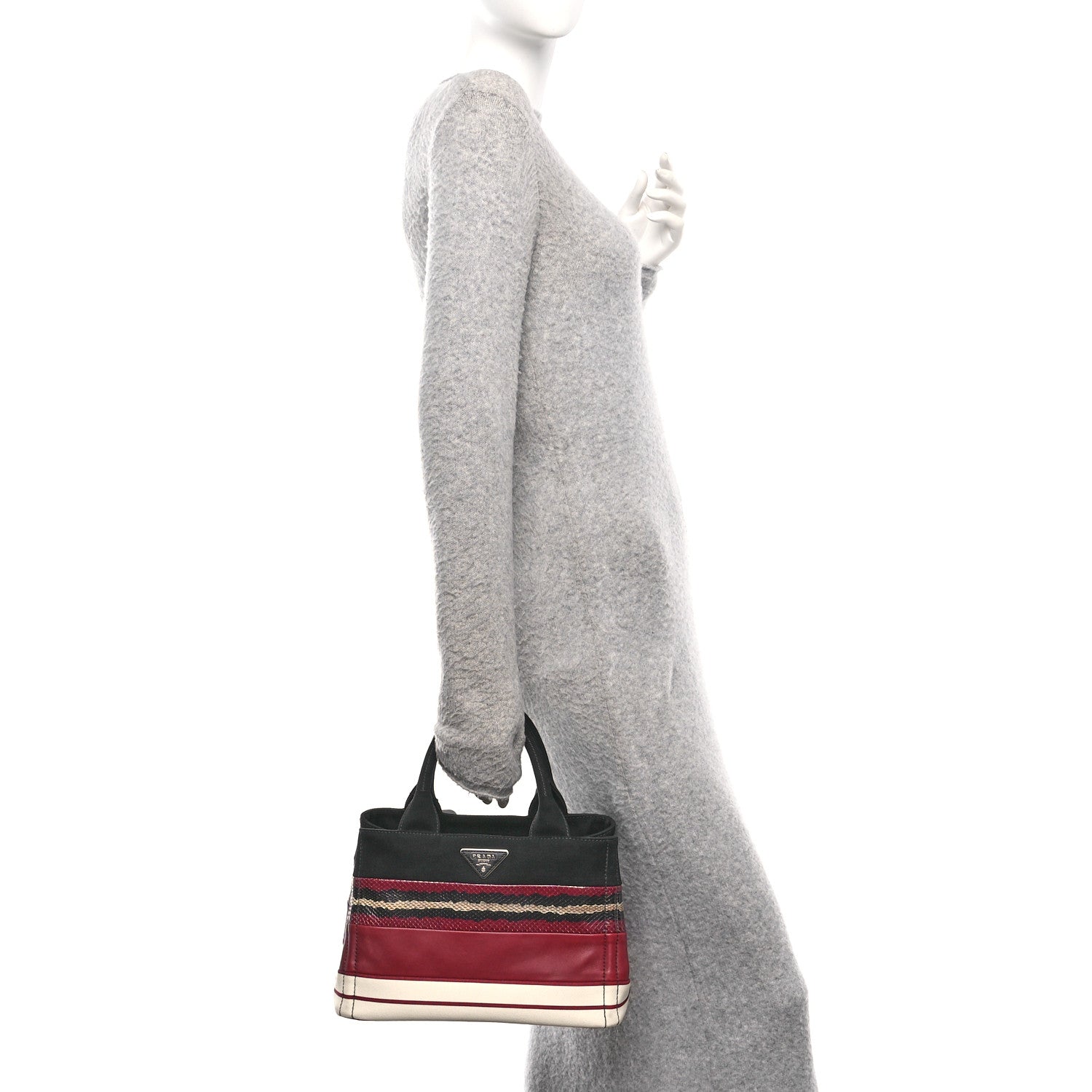 Patch Righe Mix Tote Cerise - Image 2