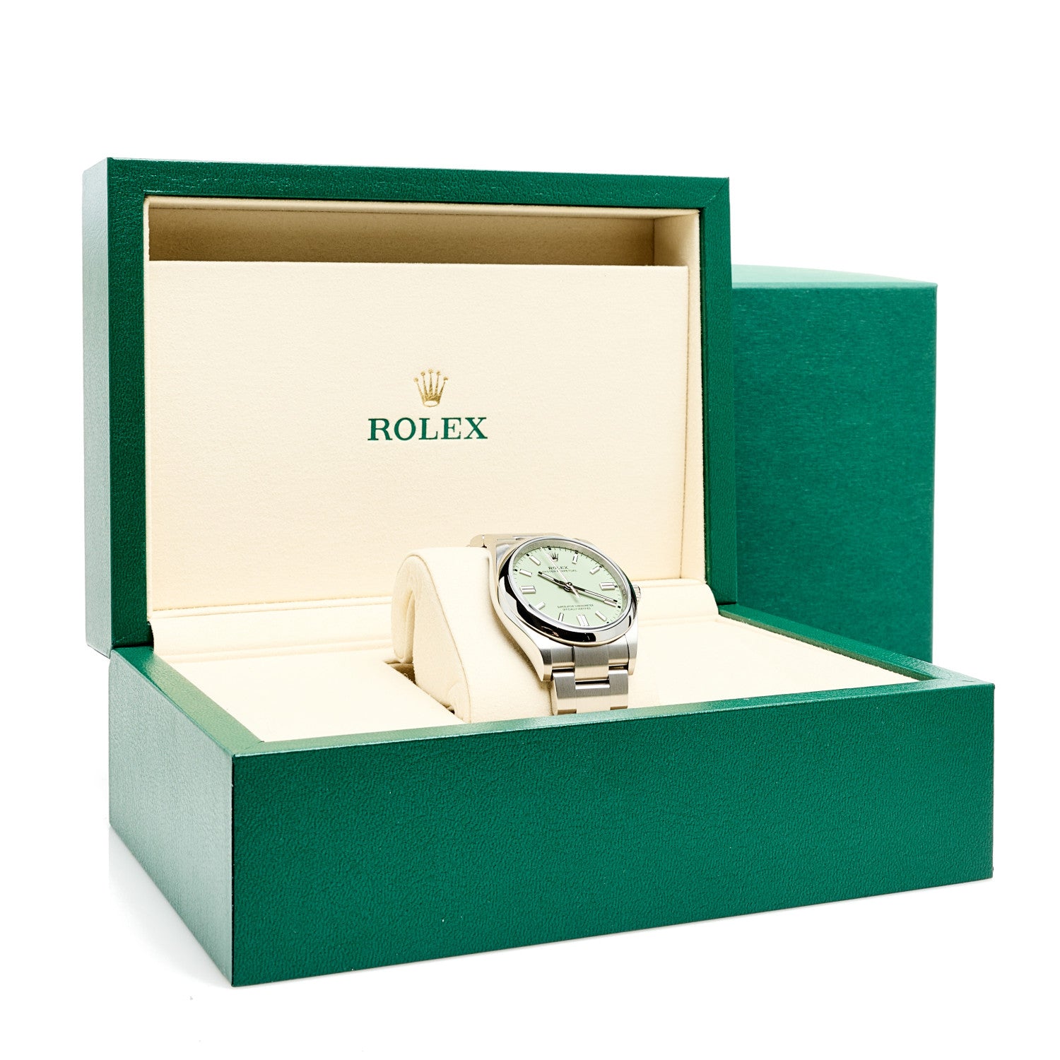 Stainless Steel 36mm Oyster Perpetual Watch Pistachio 126000 - Image 5