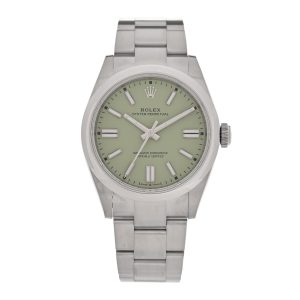 Stainless Steel 41mm Oyster Perpetual Watch Pistachio 134300
