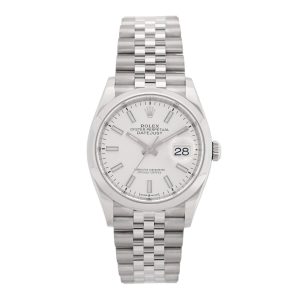 Stainless Steel 36mm Oyster Perpetual Datejust Watch Silver 126200
