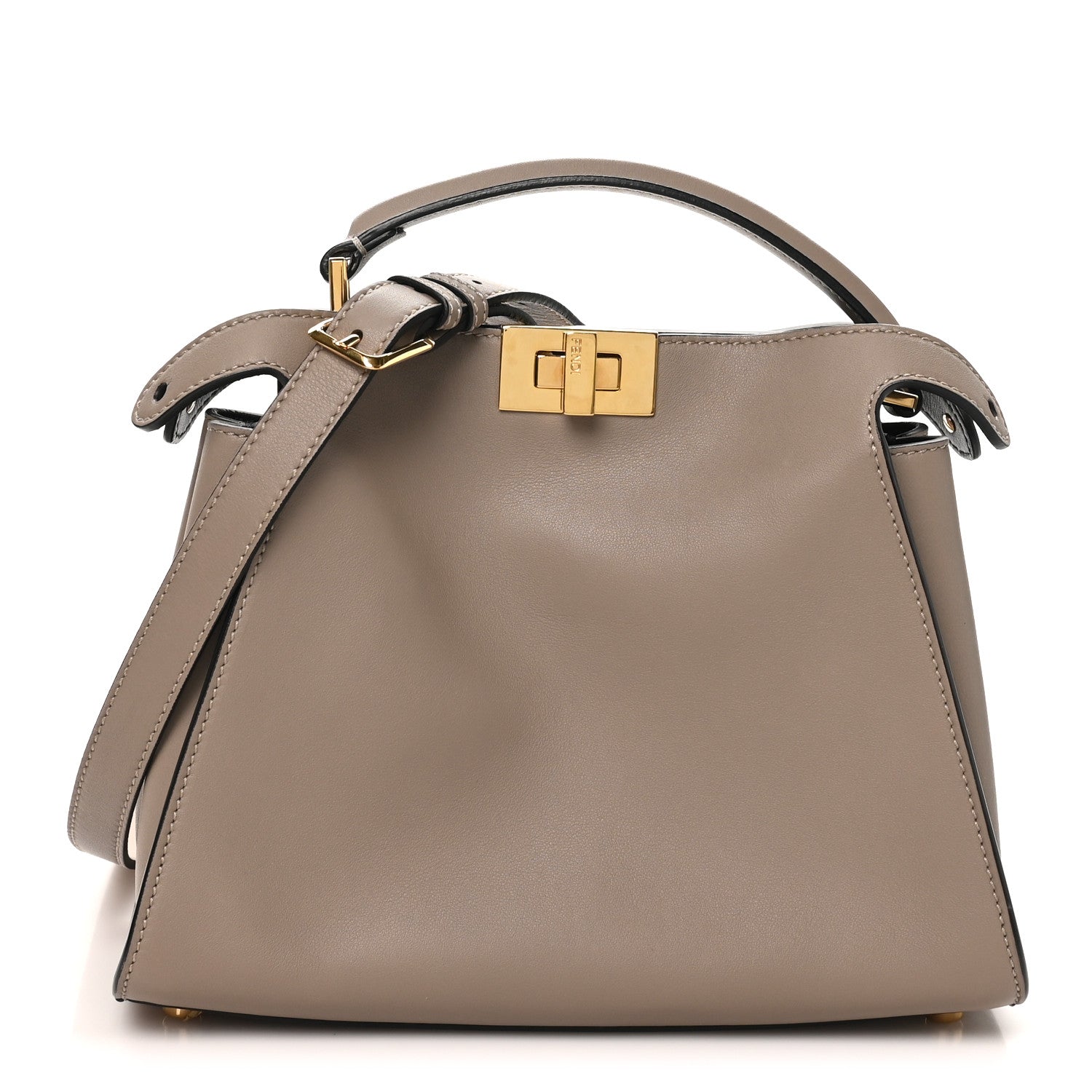 Vitello Tahiti Burro Medium Peekaboo Iconic Essentially Satchel Tortora Black