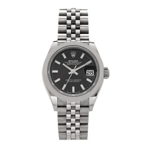 Stainless Steel 28mm Oyster Perpetual Datejust Watch Dark Grey 279160