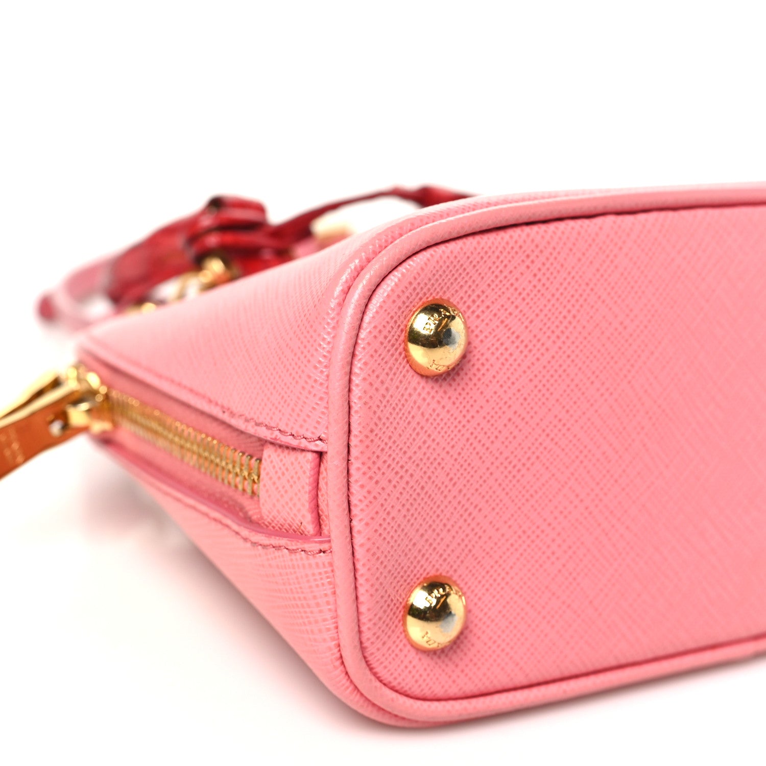 Saffiano Lux Crocodile Mini Promenade Tote Fuoco Begonia - Image 9