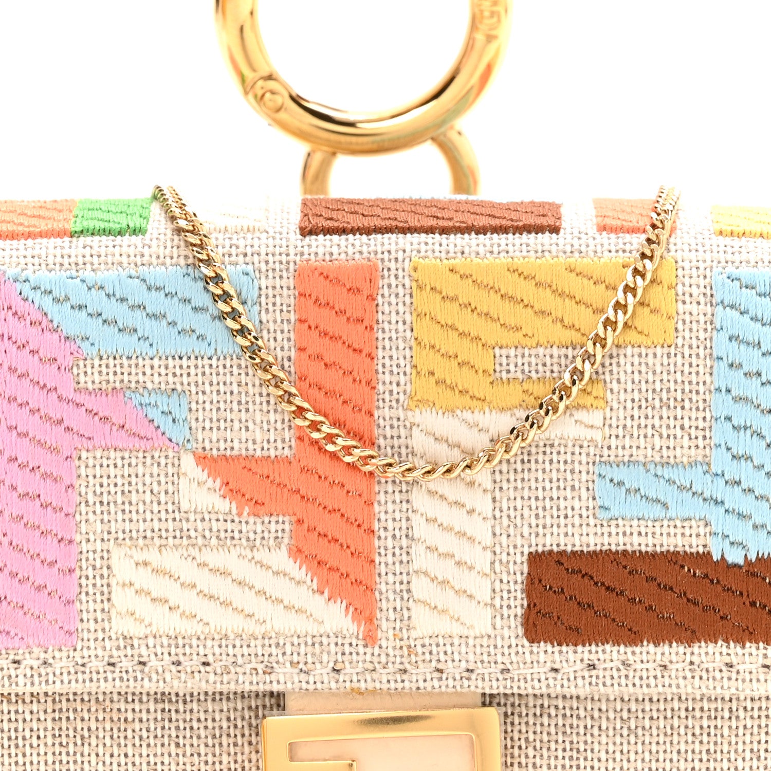 Kuban Canvas FF Embroidered Nano Baguette Charm Grezzo Multicolor - Image 8