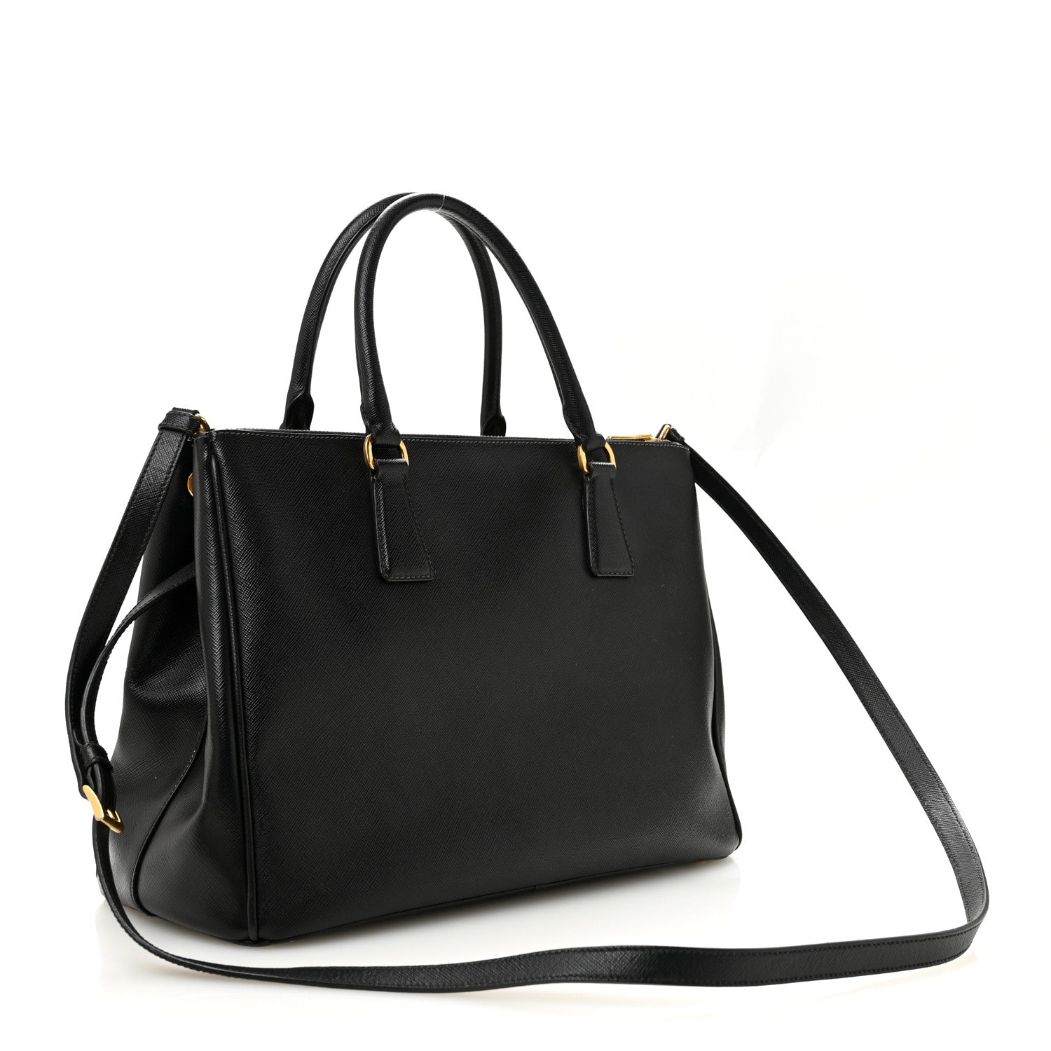 Saffiano Medium Galleria Double Zip Tote Black - 图片 3