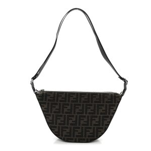 Fabric Jacquard FF Melon Bag Tobacco Black