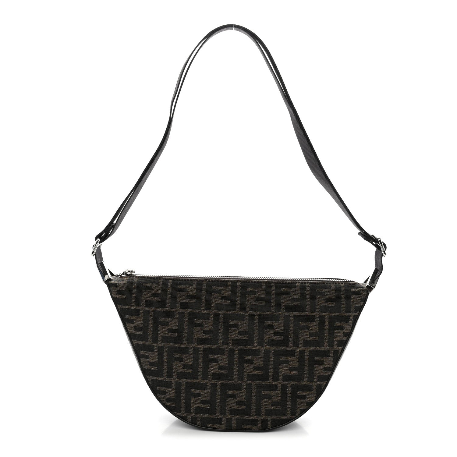 Fabric Jacquard FF Melon Bag Tobacco Black