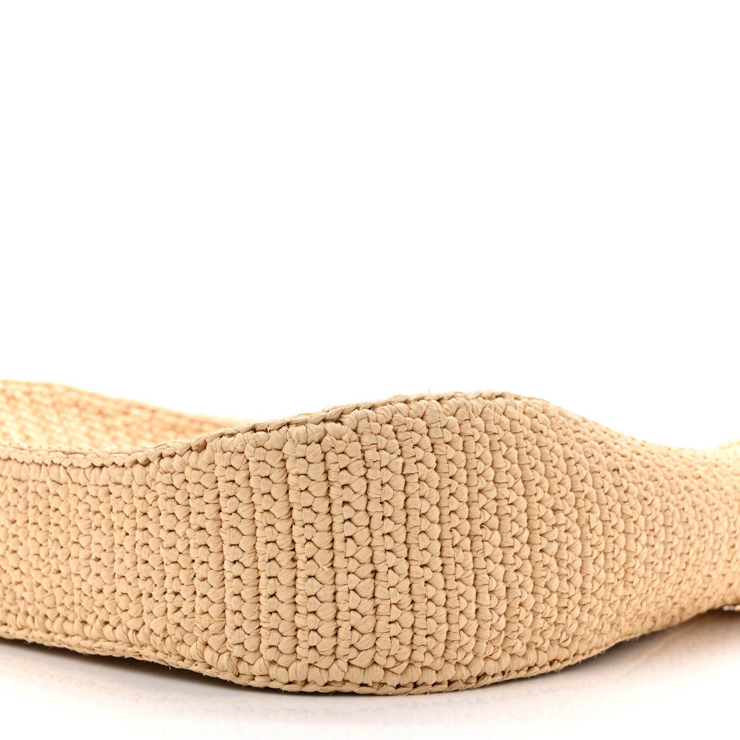 Yarn Raffia Effect Crochet Embroidered Logo Hobo Naturale - Image 10