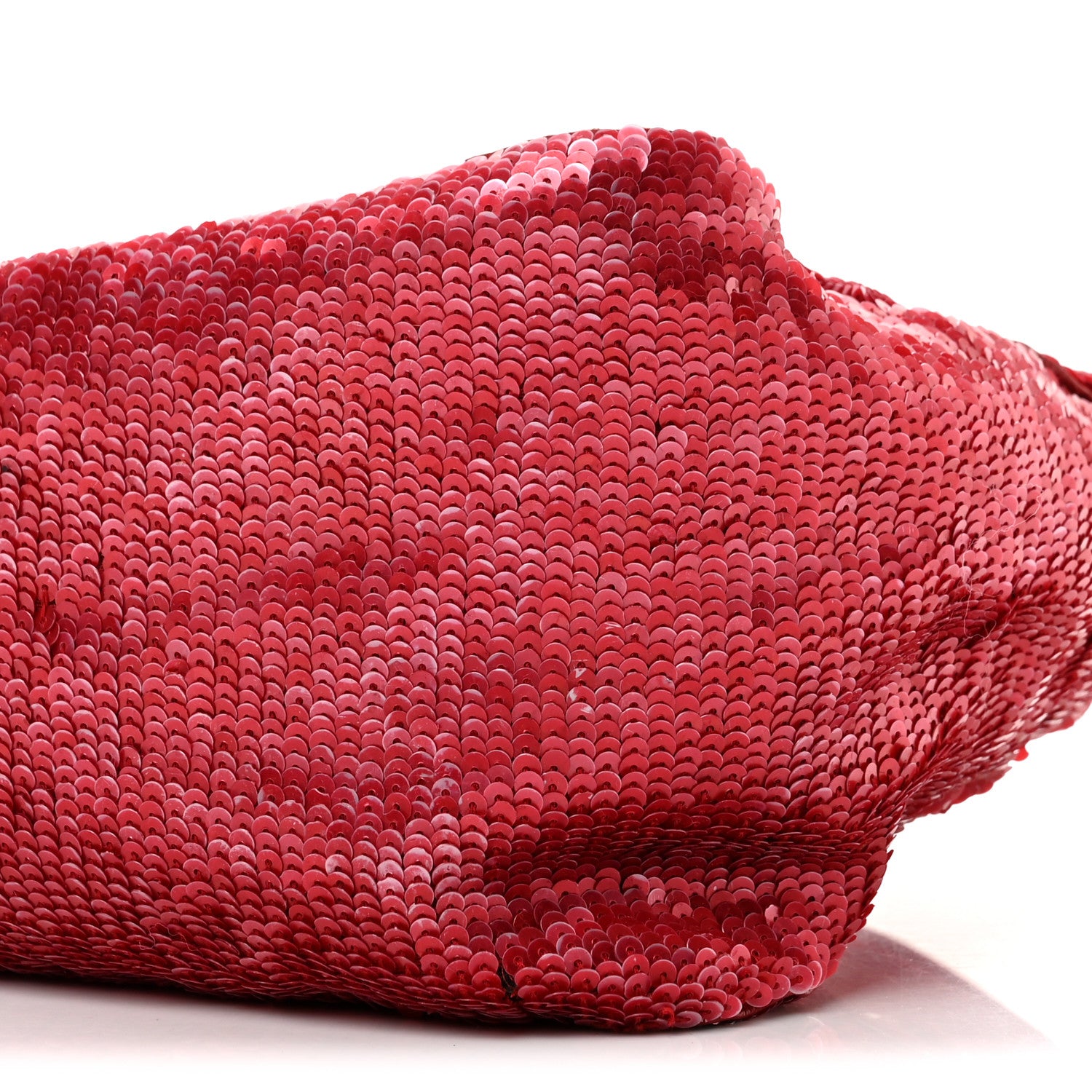 Sequin Lizard Enamel Baguette Red - Image 10