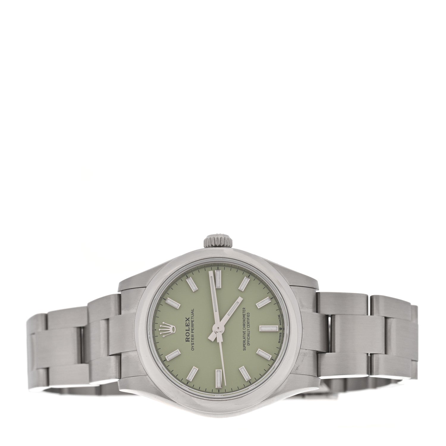 Stainless Steel 31mm Oyster Perpetual Watch Pistachio 277200 - Image 2