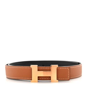 Swift Epsom 24mm Mini H Belt 70 28 Black Gold