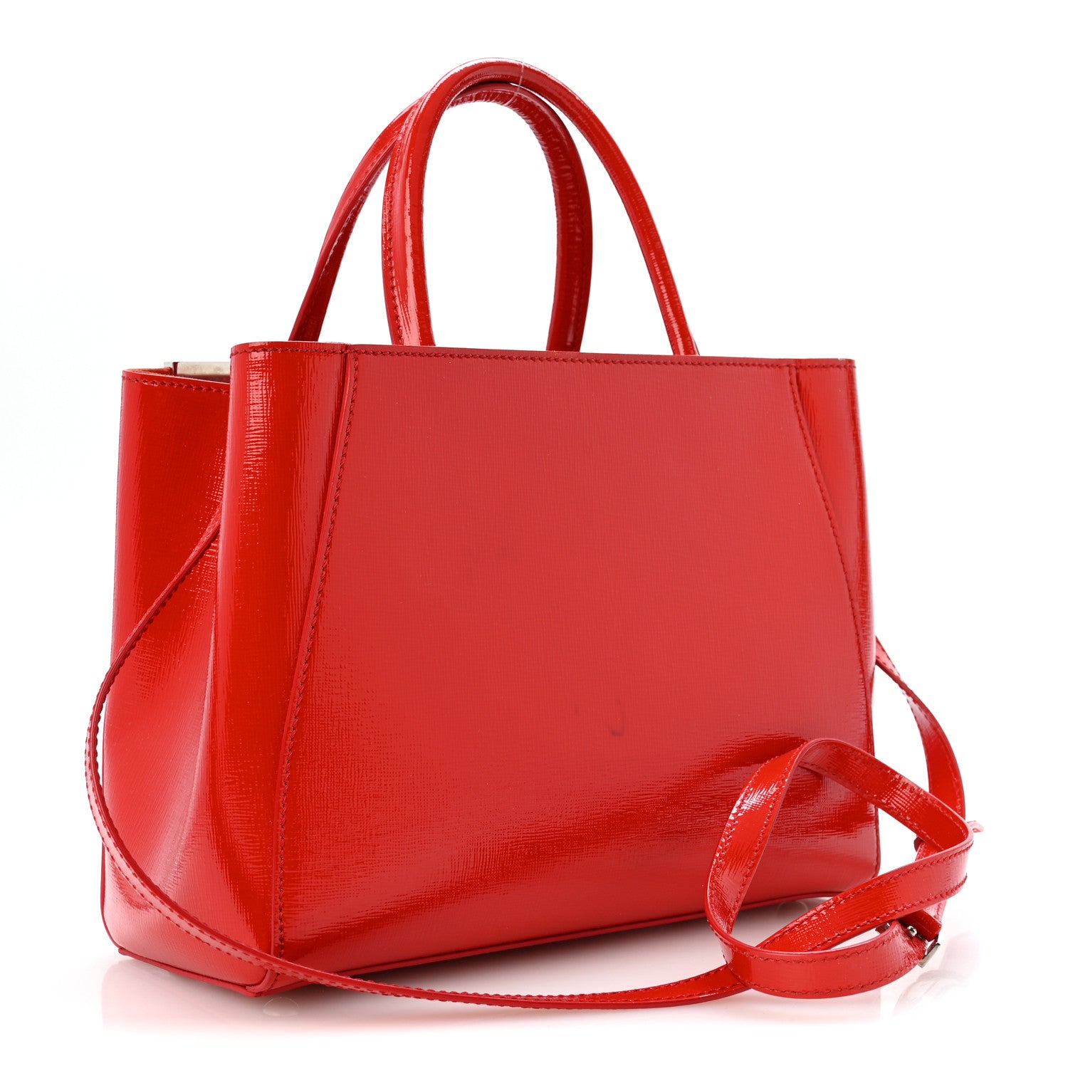 Vitello Vernice Camoscio Petite 2Jours Tote Papavero - Image 3