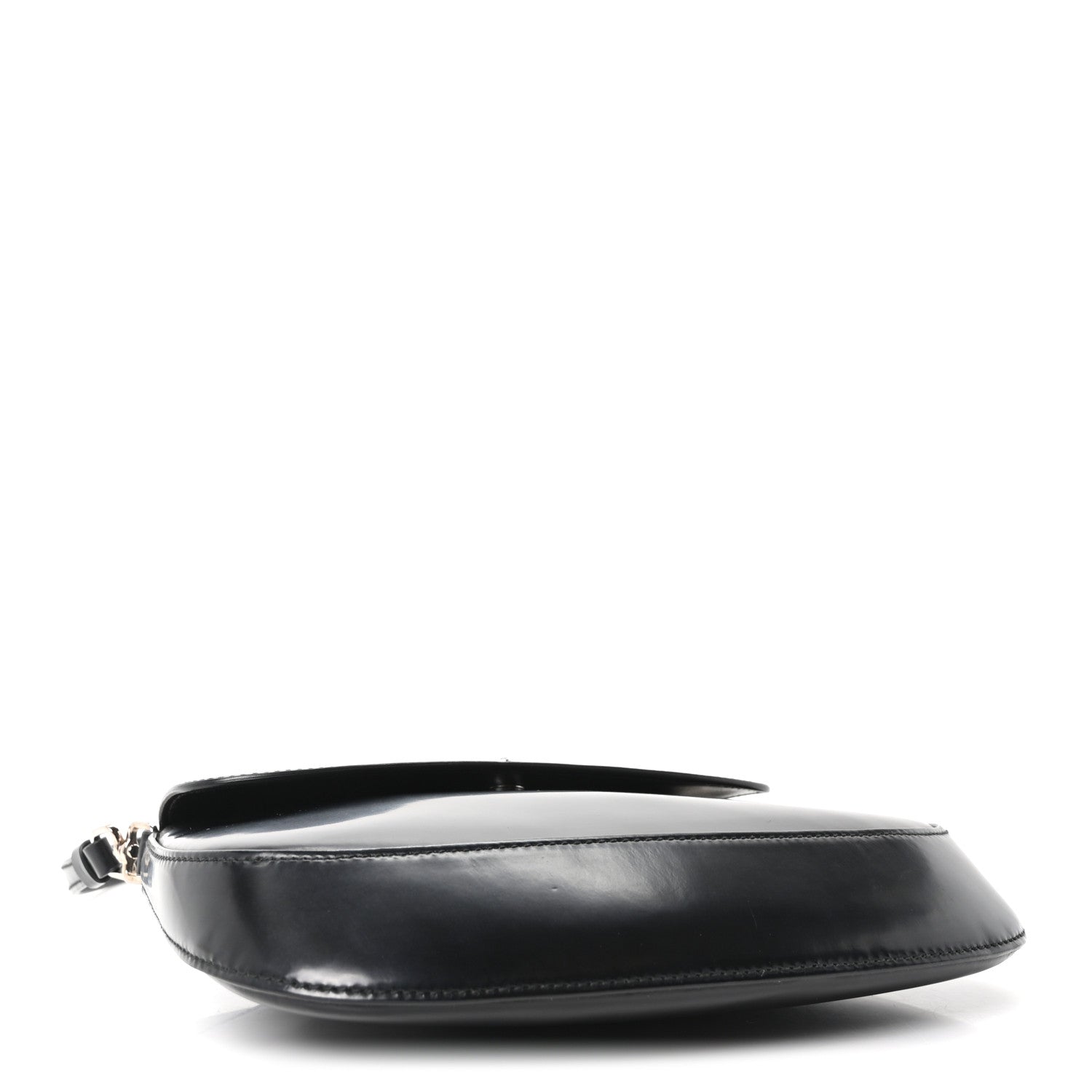 Spazzolato Cleo Flap Shoulder Bag Black - Image 4