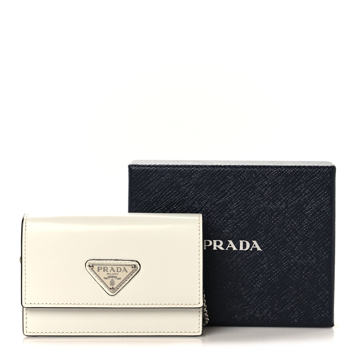 Spazzolato Card Holder With Chain White - Image 11