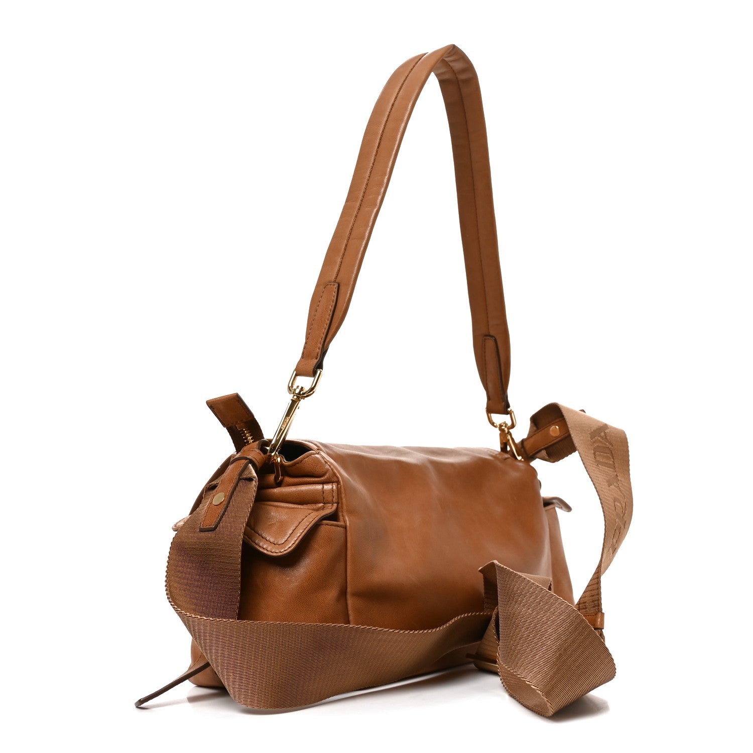 Nappa Medium Explore Shoulder Bag Caramel - Image 3