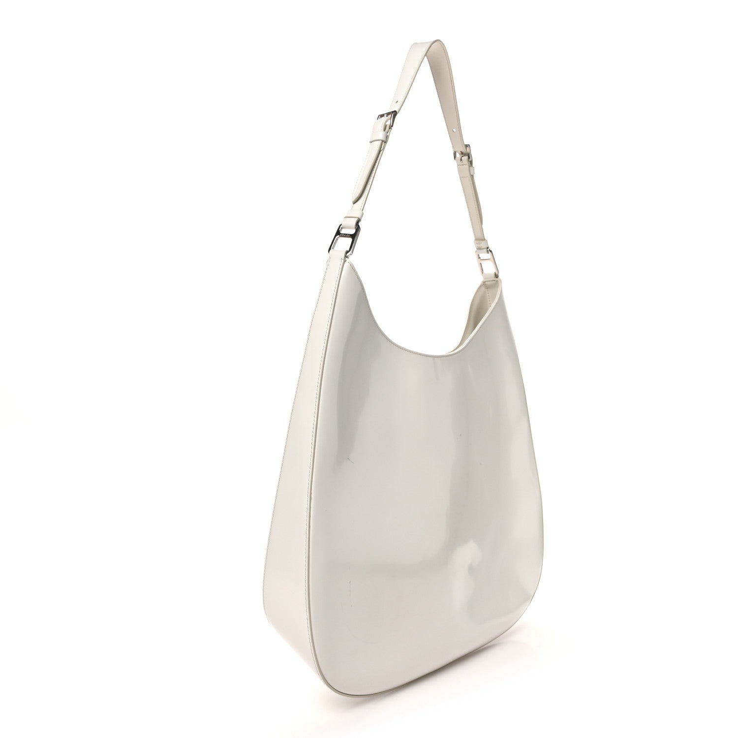 Spazzolato Maxi Cleo Adjustable Strap Shoulder Bag White - 图片 2