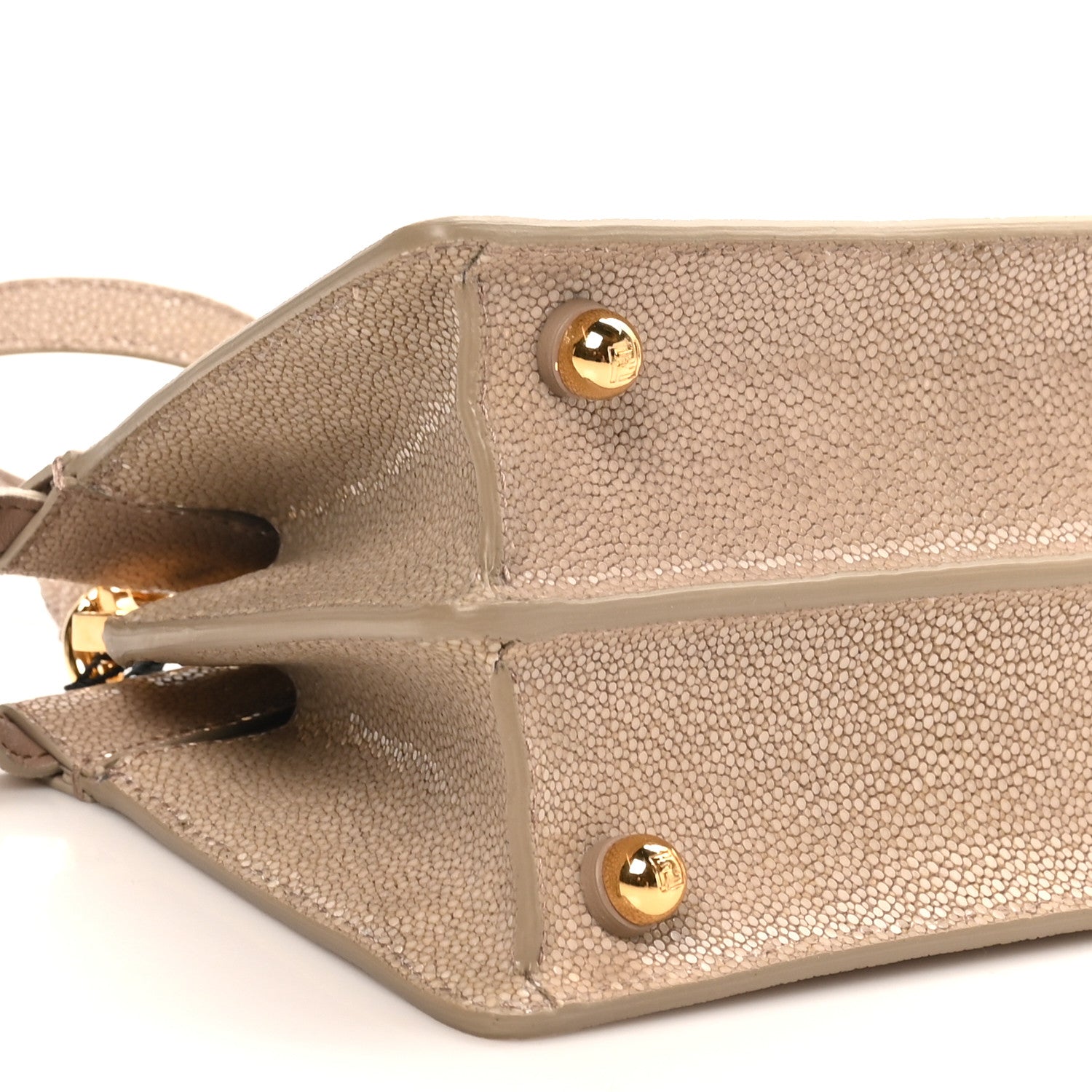 Stingray Shiny Nappa Petite Peekaboo I SEE U Satchel Tortora - Image 8