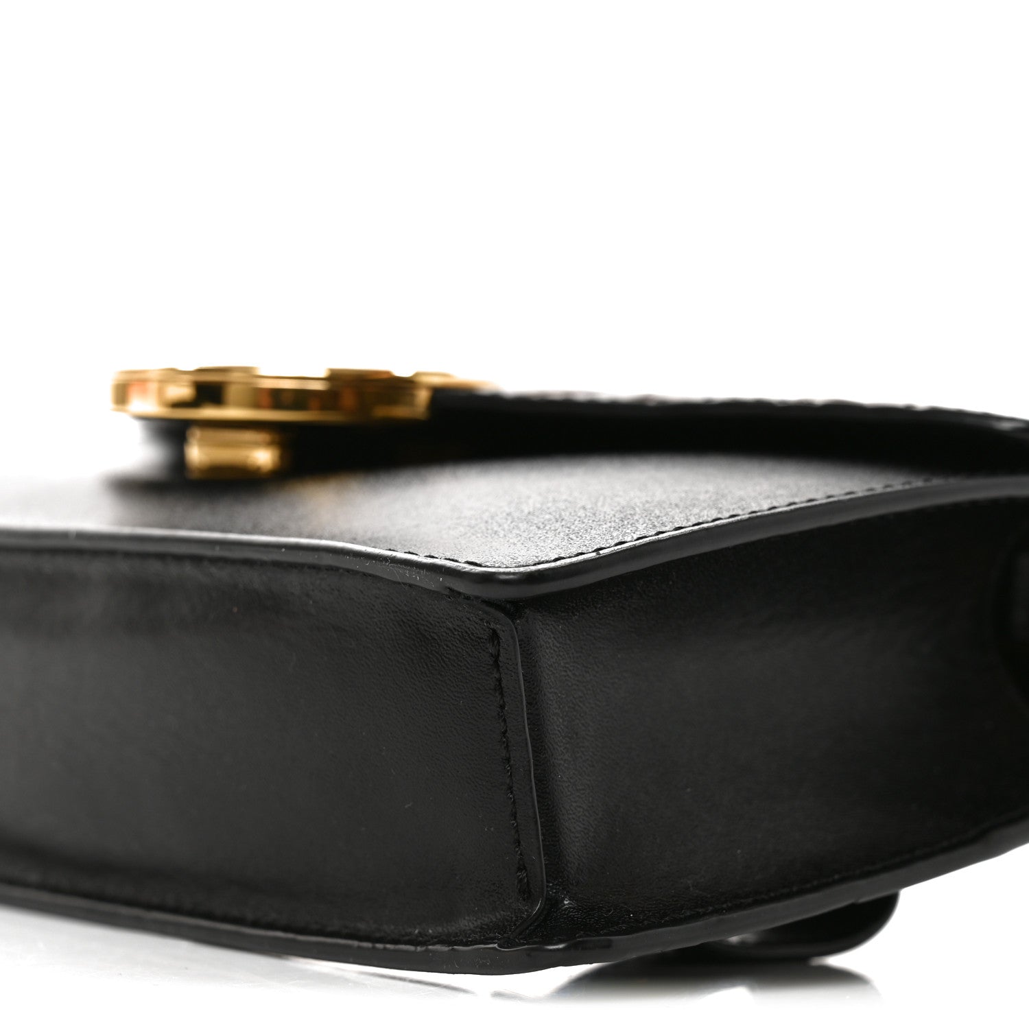 Vitello Liberty F is Fendi Bi-Color FF 1974 Embossed Envelope Belt Bag Maya Black - Image 9