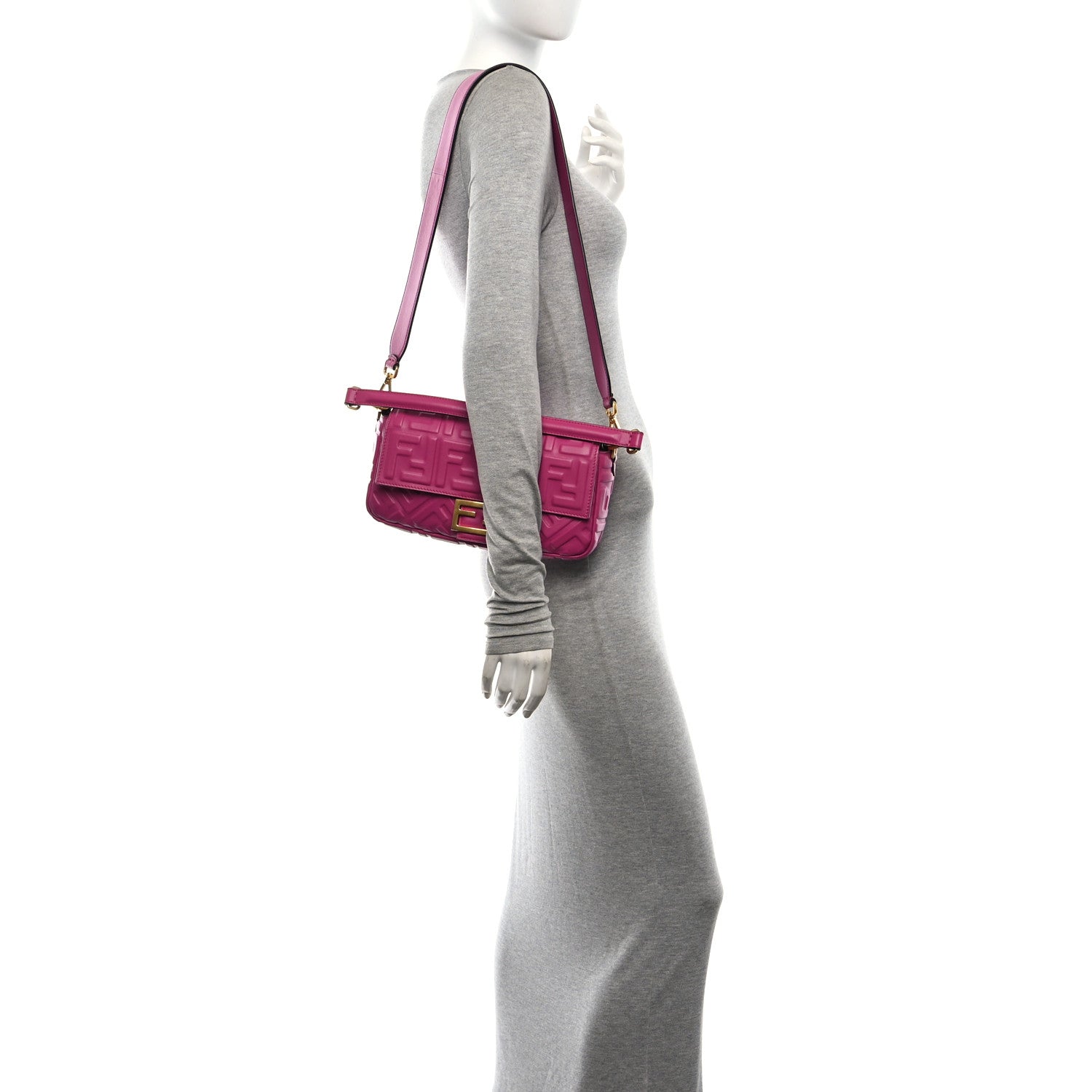 Nappa FF 1974 Embossed Baguette Ciclamino Pilar - Image 2