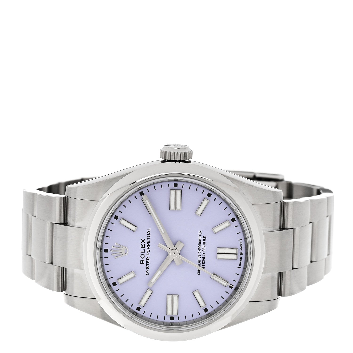 Stainless Steel 41mm Oyster Perpetual Watch Lavender 134300 - Image 2